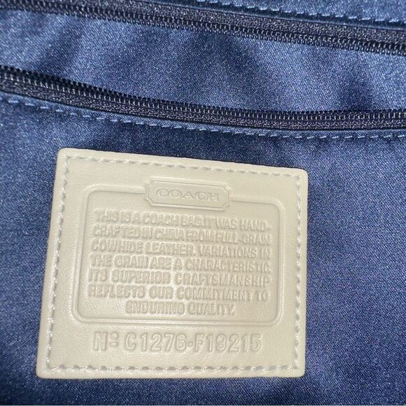 Coach L1276-F19215 Signature Stitched Patent Leather Framed Shoulder Bag - Cream - Picture 9 of 10